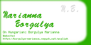 marianna borgulya business card